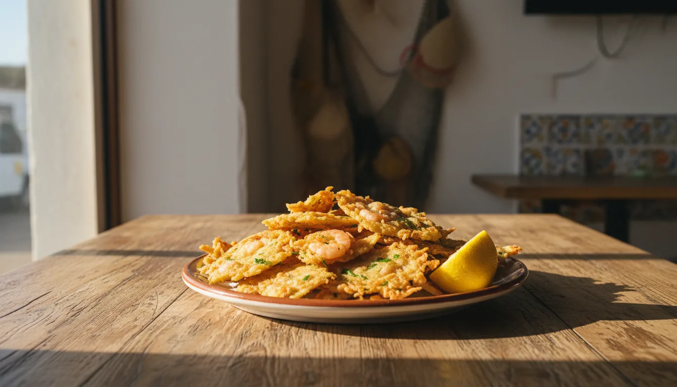 Tortillitas de camarones crujientes
